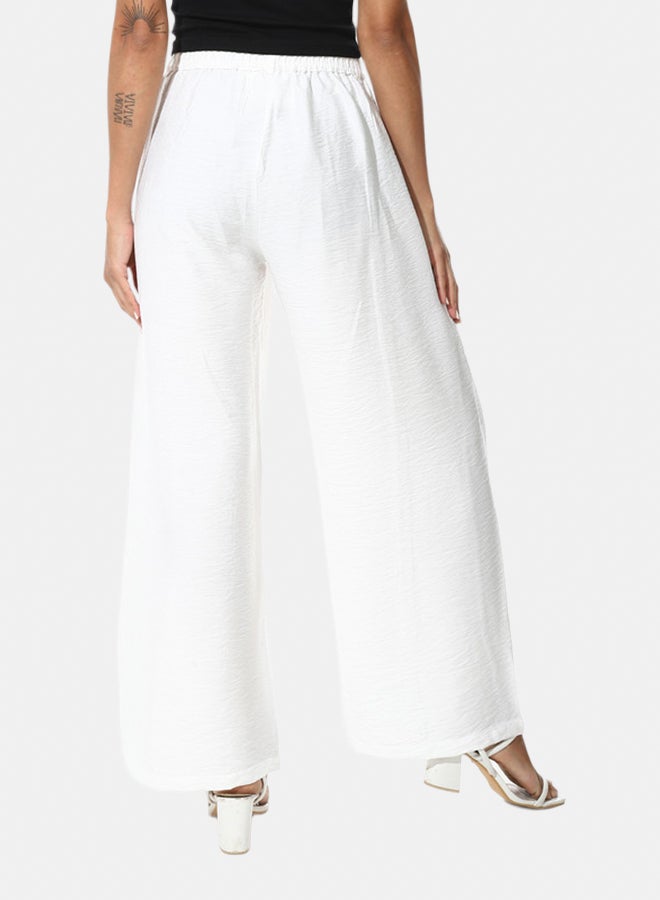 Azul Buttons On One Leg Lenin Pants - Image 2